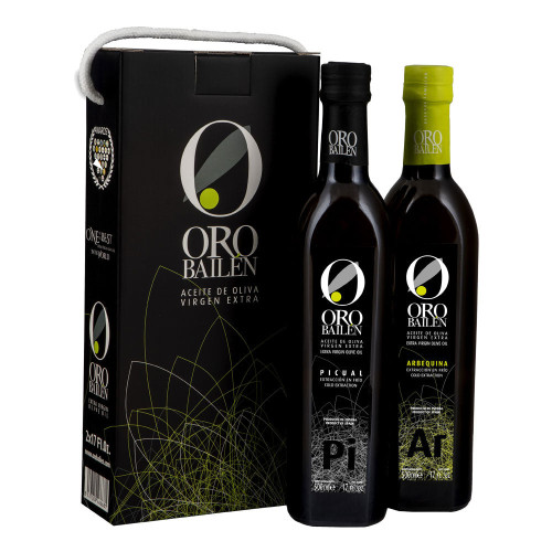 Oro Bail&eacute;n Estuche Asa Cord&oacute;n Arbequina y Picual 500 ml