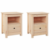 Pack de 2 mesitas de noche Dream con cajón + estante 49x40x3...