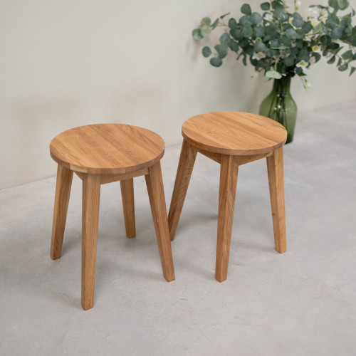 Pack de 2 o 4 Taburetes de Comedor de Madera Maciza de Roble Diana | NordicStory