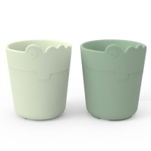 Pack de dos vasos Croco verde
