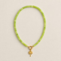 Palm Tree Necklace Lime