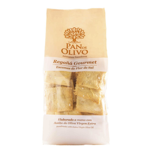 Pan de Olivo Rega&ntilde;&aacute; Aove y Sal Virgen del Manantial 200g