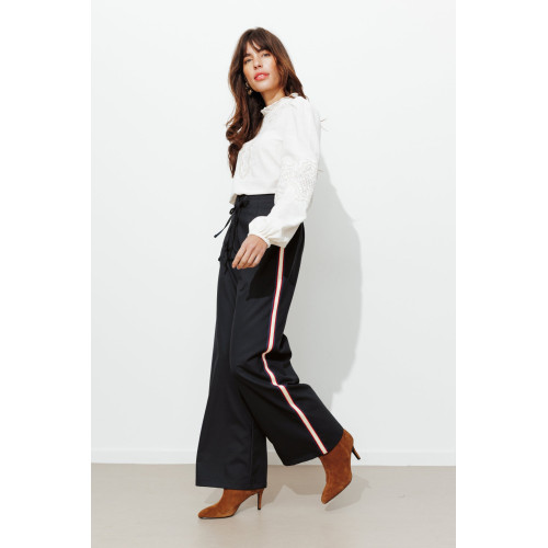 Pantal&oacute;n ancho con bandas