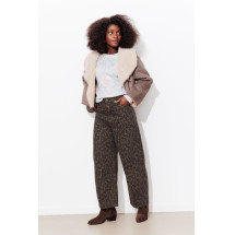 Pantalón barrel leopardo