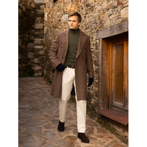 Pantalon chino casual pinzas piedra