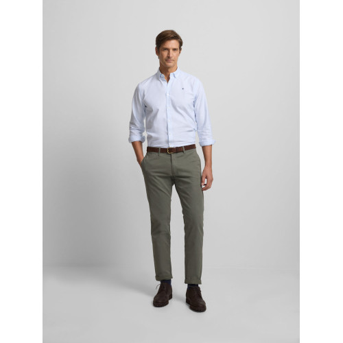 Pantalon chino casual verde oscuro