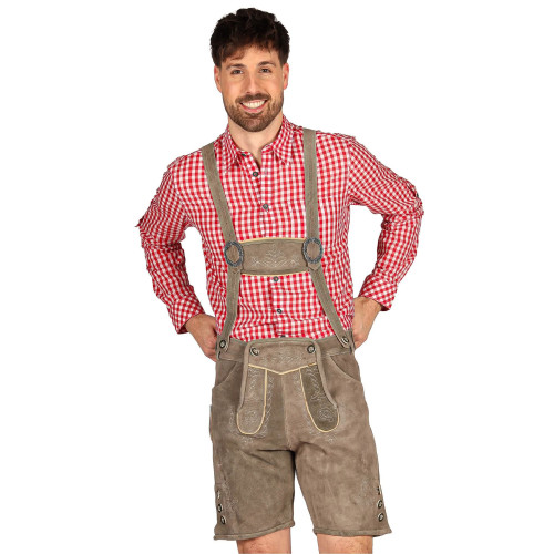 Pantal&oacute;n corto b&aacute;varo tradicional gris premium hombre