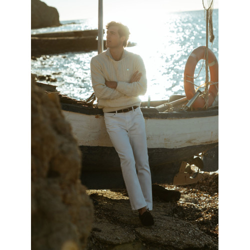 Pantalon sport denim cruise blanco