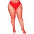 Pantys rojos de rejilla para mujer ideales para Halloween