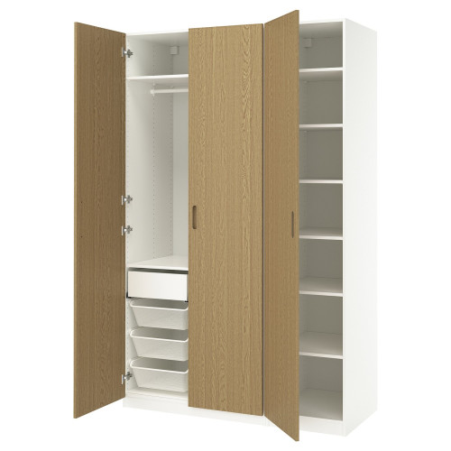 PAX / TONSTAD Combinaci&oacute;n armario - blanco/chapa roble 150x60x236 cm
