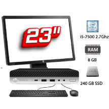 PC + Monitor de Segunda Mano: HP Prodesk 600 G3 Mini Intel C...
