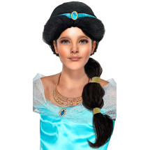 Peluca de Jasmin Aladdin infantil