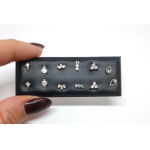 Pendientes mini xs circonitas de plata de ley