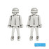 Pendientes Playmobil plata click CP00048 ale