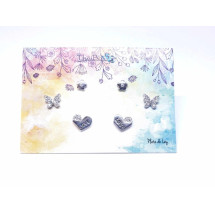 Pendientes primavera de plata de ley