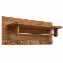 Perchero de pared de madera maciza de roble Litet | NordicSt...