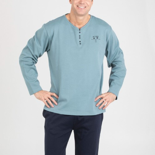 Pijama Hombre Pettrus Punto Algod&oacute;n  Confort y Calidad