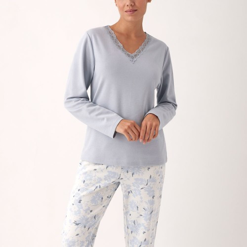 Pijama Promise Calidez y Estilo Floral en Algod&oacute;n