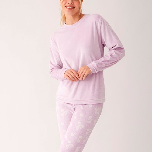 Pijama Promise de coralina el&aacute;stica Tacto Terciopelo