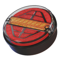 Piloto Trasero LED Ø140 mm IP67 3 Funciones Intermitente Din...