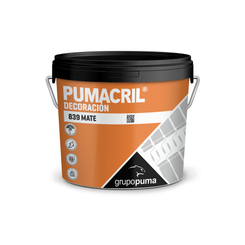 Pintura plastica PUMACRIL DECORACION MATE 15 Litros