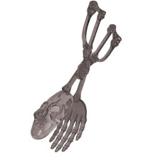 Pinzas para ensalada de esqueleto, gris, 28 cm