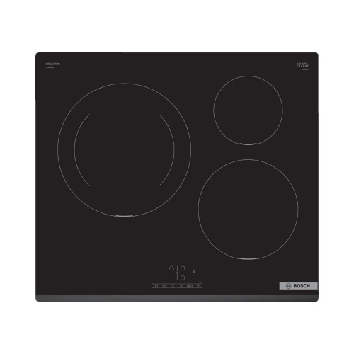 Placa de inducci&oacute;n Bosch PUJ631BB5E 4600W 3 fuegos 17 potencias negro 59,2 cm