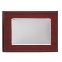 Placa de plata lisa brillo 24X16,5 cm exterior 17x10,5 cm