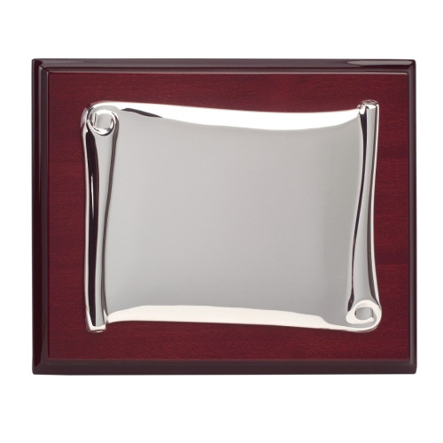 Placa de plata pergamino 24X16,5 cm exterior 18x11 cm