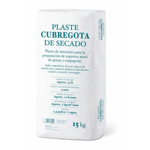 Plaste en polvo renovaci&oacute;n cubre gota 15 kg.