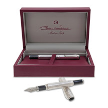 Pluma estilografica de plata con resina