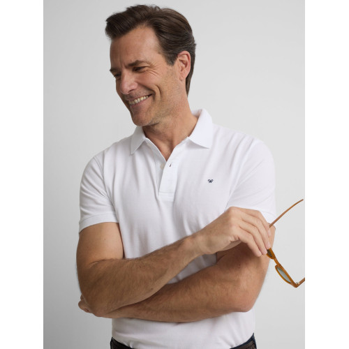 Polo clasico liso blanco
