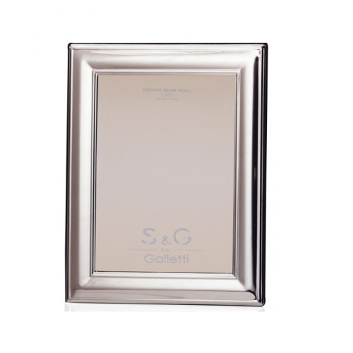 Portafotos marco de plata 925 15X20 cm liso con forma almendra
