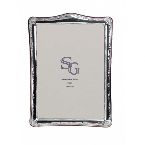 Portafotos marco de plata conchas 6X9 cm