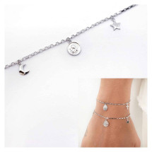 Pulsera ángel de la guarda de plata de ley