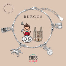 Pulsera eres lo más Burgos metal bañado en plata con cuatro ...