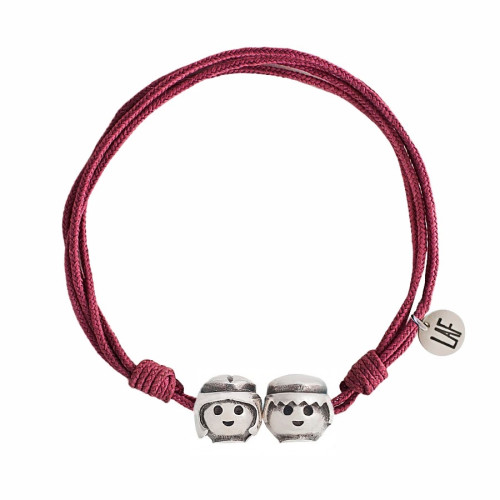 Pulsera joya Playmobil en rojo click él y ella