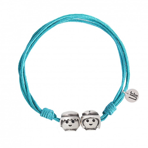 Pulsera joya Playmobil en turquesa cilck él y ella