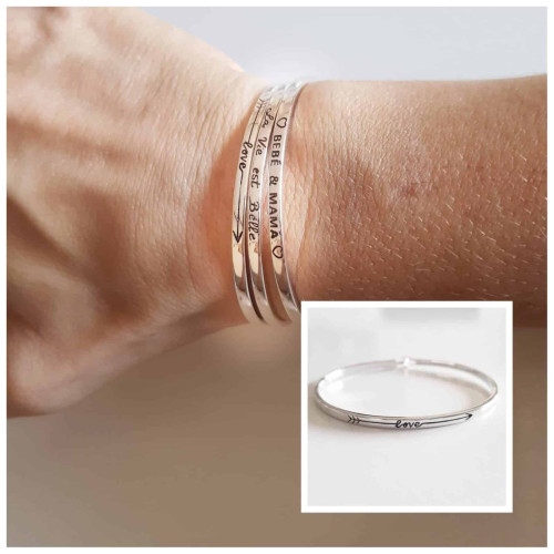 Pulsera love amor de plata de ley
