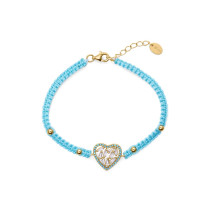 Pulsera Viceroy 13235P100-33 plata dorada corazon mujer