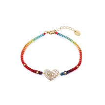 Pulsera Viceroy 13237P100-39 plata dorada corazon mujer