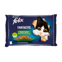 Purina Felix Fantastic Selección de Verduras en Gelatina 4 x...
