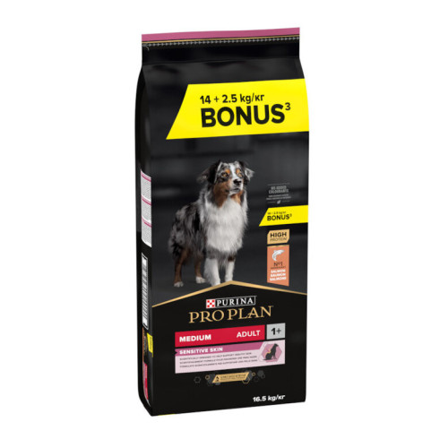 Purina Pro Plan Adult Medium Sensitive Skin Salm&oacute;n para Perros 14kg + 2,5kg Gratis