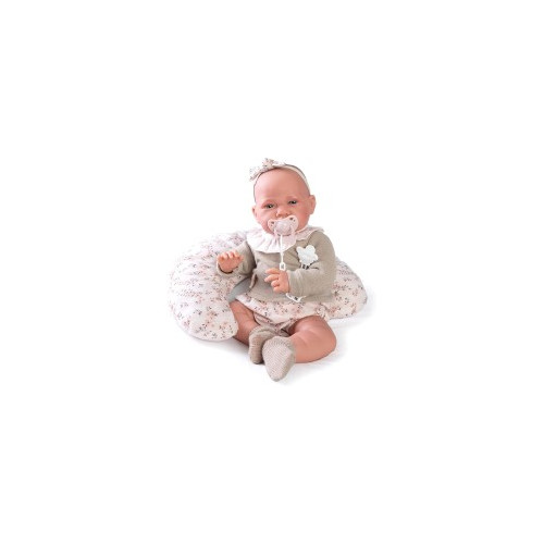 Recien nacida lua con cojin de lactancia