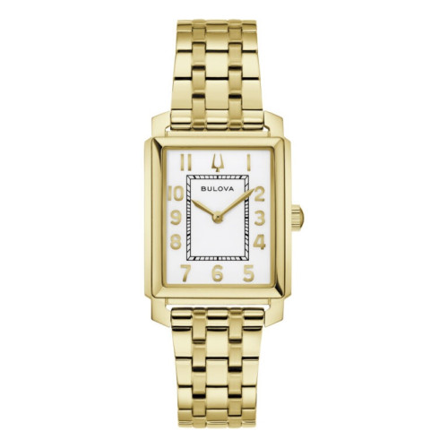 Reloj Bulova 97L186 rectangular dorado Sutton Lady mujer