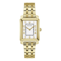 Reloj Bulova 97L186 rectangular dorado Sutton Lady mujer