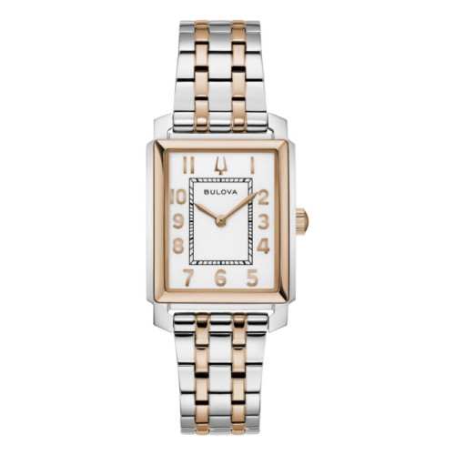 Reloj Bulova 98L328 rectangular bicolor Sutton Lady mujer