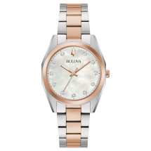 Reloj Bulova 98p207 madreperla bicolor diamantes mujer
