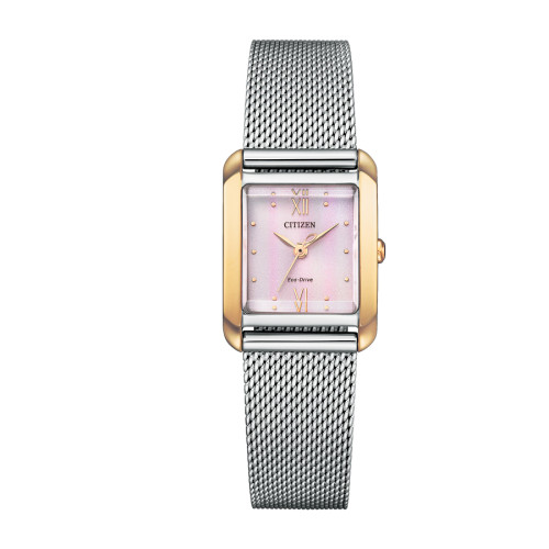 Reloj Citizen EW5596-66X mujer cuadrado bicolor