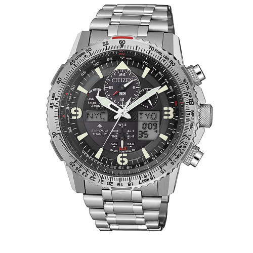 Reloj Citizen jy8100-80e super pilot radiocontrolado titanio
